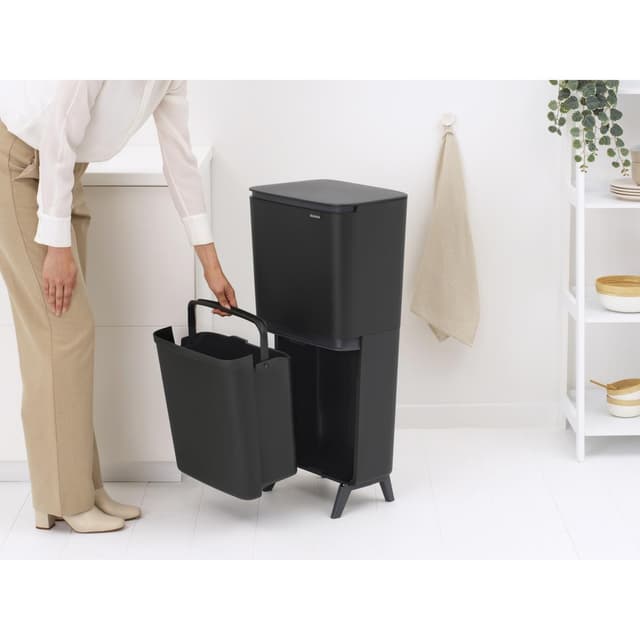 8710755275067 - Brabantia - Poubelle pour le recyclage SortUp Hi 20+25 litres - Dark Grey
