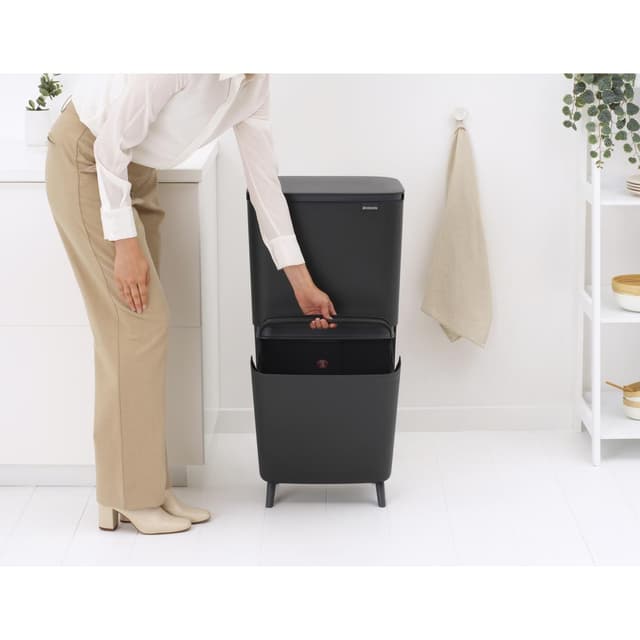 8710755275067 - Brabantia - Poubelle pour le recyclage SortUp Hi 20+25 litres - Dark Grey