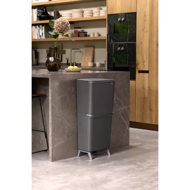 8710755275067 - Brabantia - Poubelle pour le recyclage SortUp Hi 20+25 litres - Dark Grey
