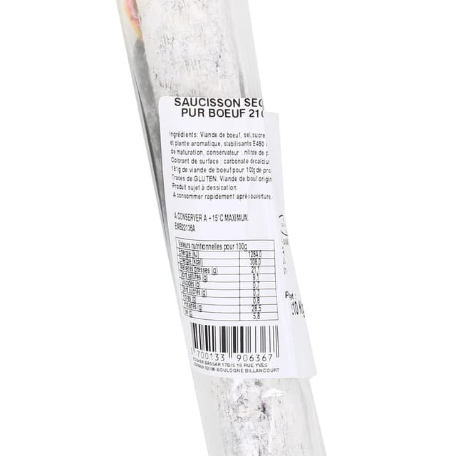 3700133906367 - Beneli - Saucisson Sec Pur Boeuf