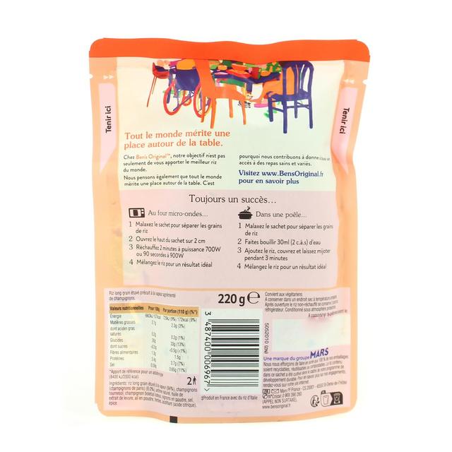 3487400006967 - Ben's Original - Riz Micro-Onde Express aux Champignons de Paris