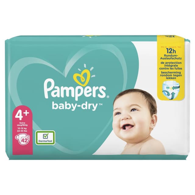 8001841497167 - Pampers Babydry - Couches T4+ - 10/15 Kg