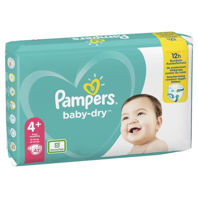 8001841497167 - Pampers Babydry - Couches T4+ - 10/15 Kg