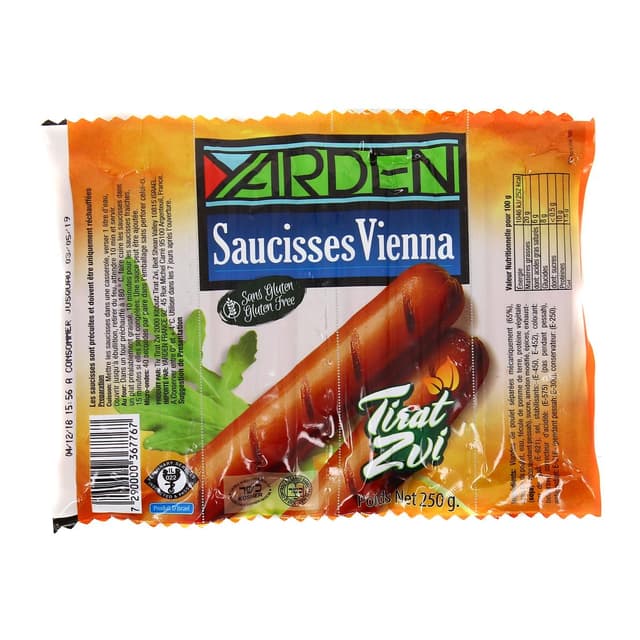 7290000367767 - Yarden - Saucisses Vienna de Dinde