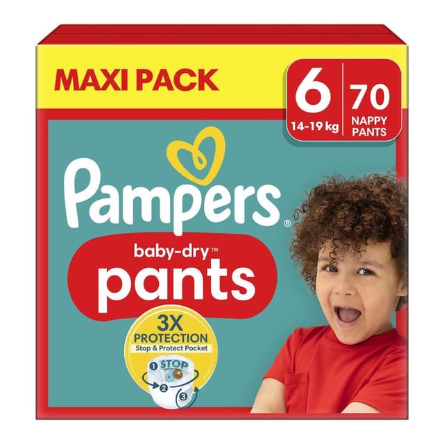8700216290968 - Pampers Babydry Pants - Couches Culottes Bébés 14 - 19 kg T6