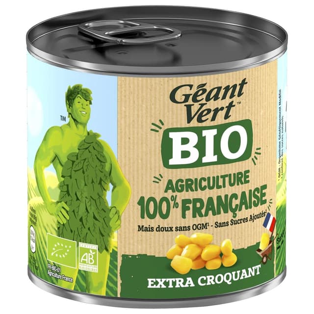 3254474021468 - Géant Vert - Maïs doux extra croquant Sans Résidu de Pesticides Bio