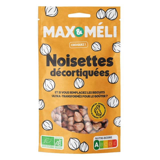 3760099532468 - Pronatura / Max et Méli - Noisettes décortiquées de Turquie Bio
