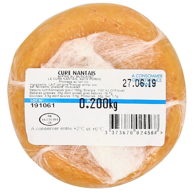 3373670024568 - Les Petites Laiteries - Curé Nantais Affiné au Muscadet - Lait de vache cru