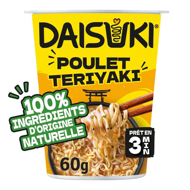 3036815444668 - Daisuki - Nouilles Instantanées Poulet Teriyaki Ramen en cup
