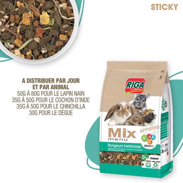 3166780065268 - Riga - Menu Mix pour Rongeur Herbivore