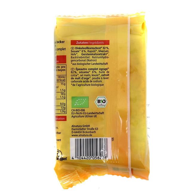 4104420056268 - Alnatura - Cracker d'épeautre sésame bio