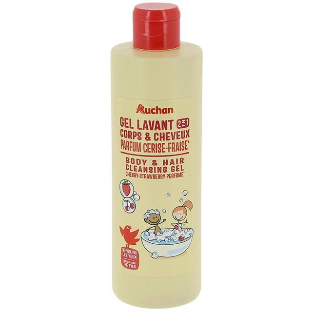 3596710517268 - Auchan - Gel lavant 2 en 1 corps et cheveux parfum cerise fraise