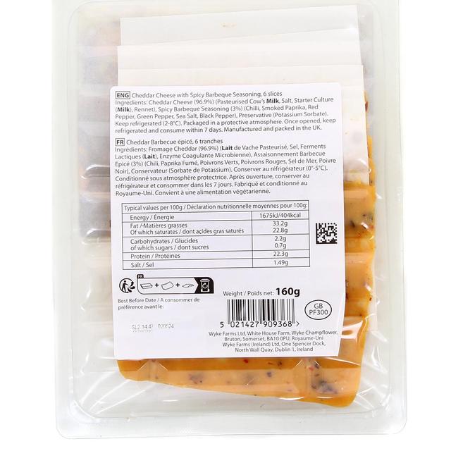 5021427909368 - Wyke Farms - Cheddar Tranché Saveur Barbecue Epicé