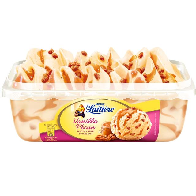 3274664109868 - La laitière - Crème glacée Vanille Pécan sauce caramel beurre salé 750ml