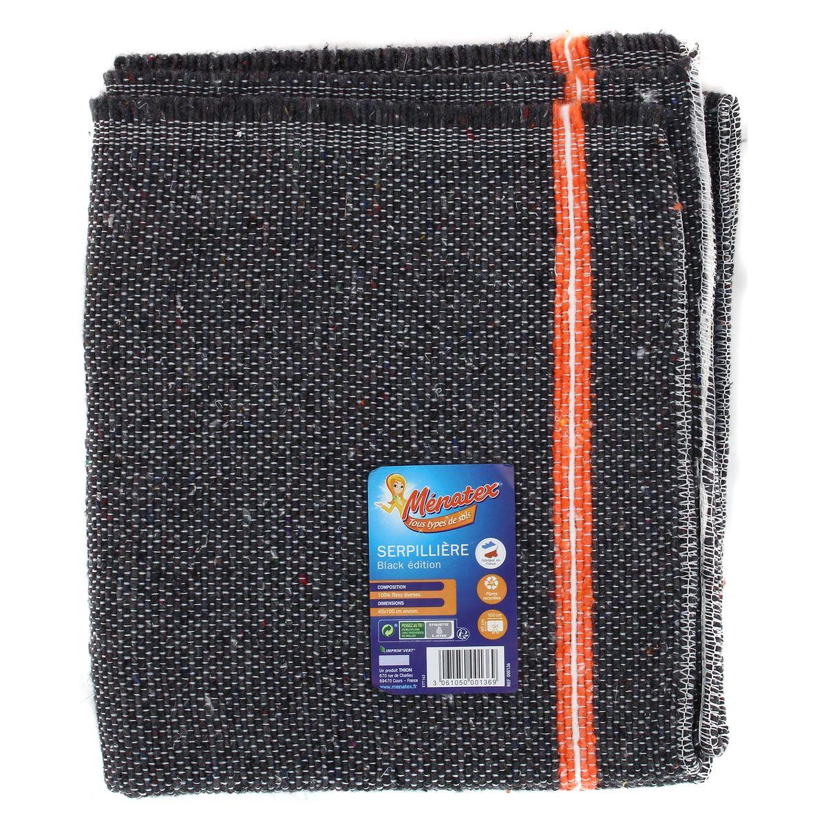  - Ménatex - Serpillère en fibres recyclées Black Edition
