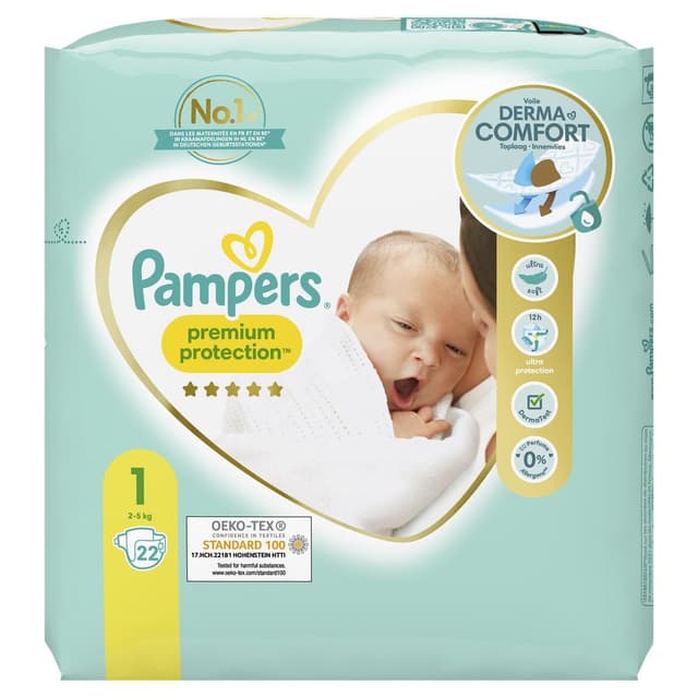 8006540483169 - Pampers Premium protection - Couches bébé T1 2-5 kg 