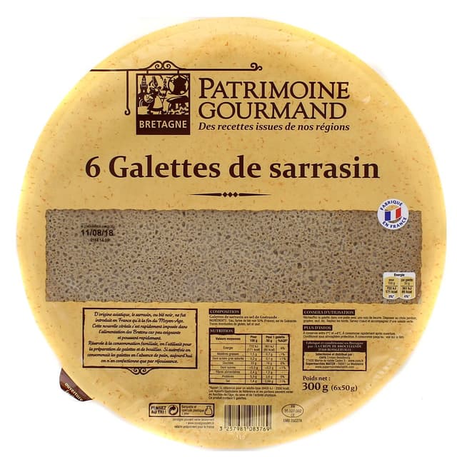 3257981083769 - Patrimoine Gourmand - 6 Galettes de sarrasin nature