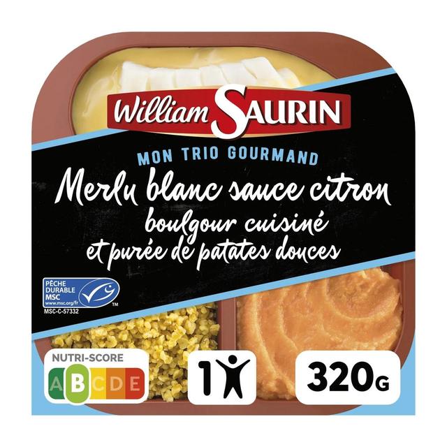3261055954169 - William Saurin - Mon Trio Gourmand - Merlu sauce citron, boulgour cuisiné et purée de patates douces 