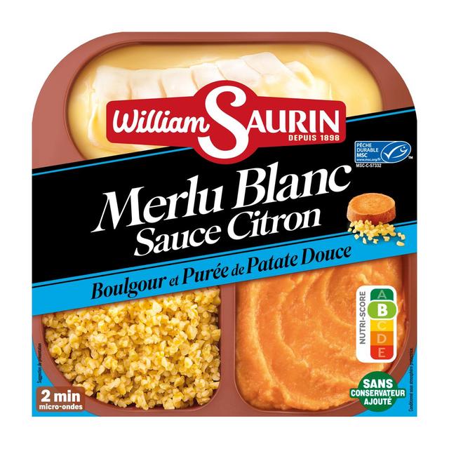 3261055954169 - William Saurin - Mon Trio Gourmand - Merlu sauce citron, boulgour cuisiné et purée de patates douces 
