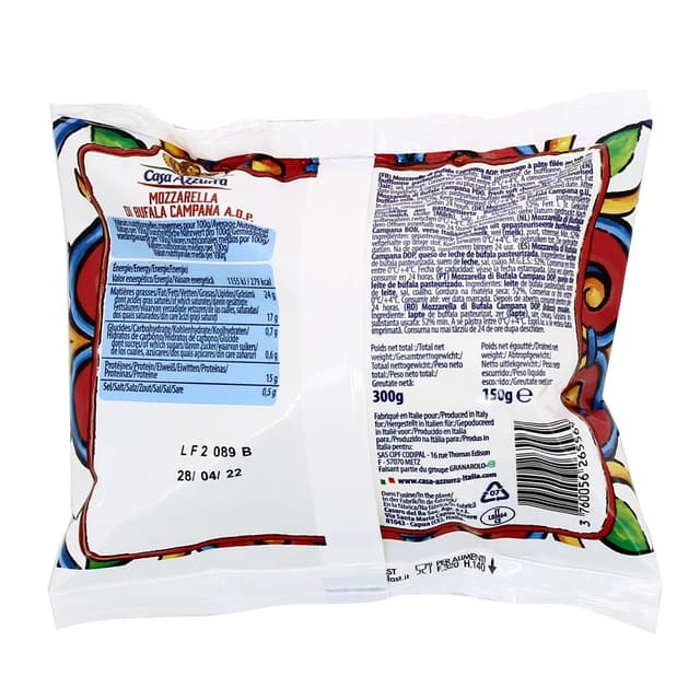 3760056265569 - Casa Azzurra - Mozzarella di Bufala Campana AOP