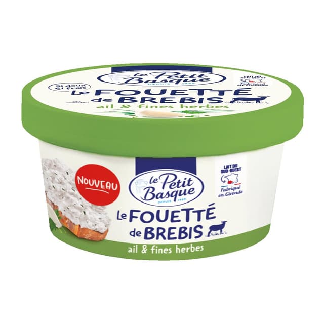 3280249506069 - Le Petit Basque - Fromage fouetté ail et fines herbes au lait de brebis