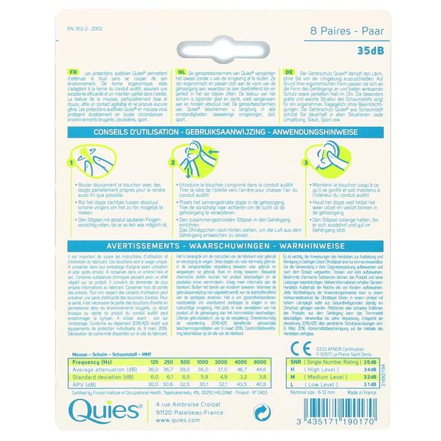 3435171190170 - Quies - Protection auditives couleur chair