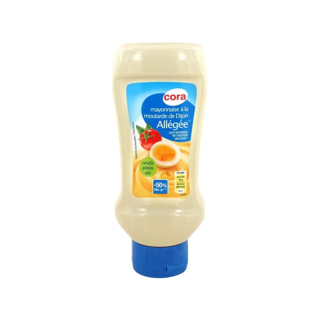 3257981030770 - Cora - Mayonnaise à la Moutarde de Dijon Allégée en Matières Grasses