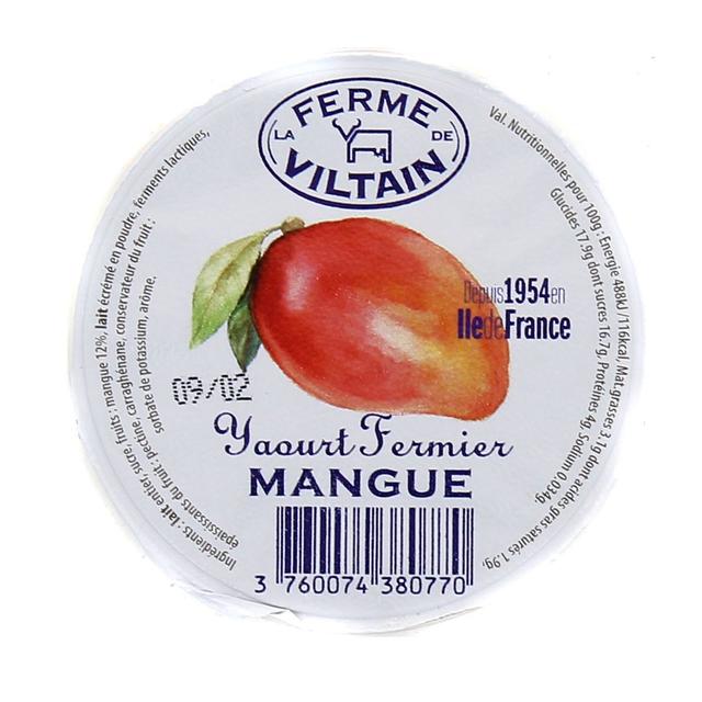 3760074380770 - Ferme de Viltain - Yaourt Bicouche Mangue