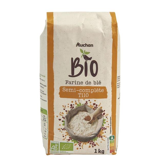 3596710510870 - Auchan BIO - Farine de blé semi-complète T110 Bio