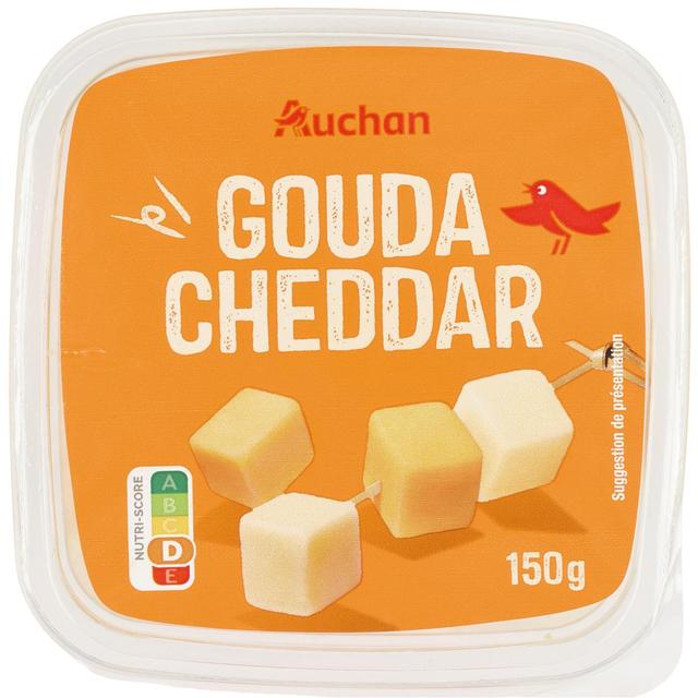 3596710481170 - Auchan - Duo de gouda et cheddar en dés