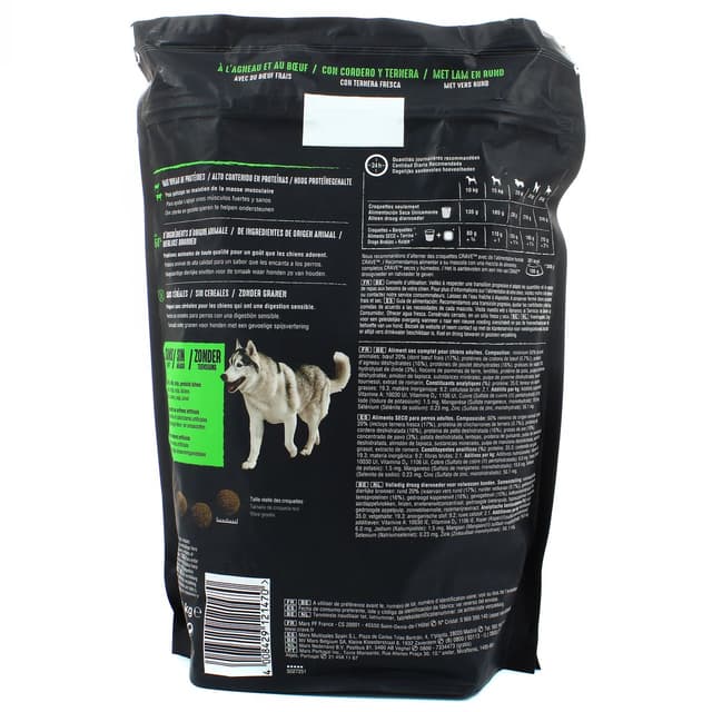 4008429121470 - Crave - Croquettes Agneau et Boeuf sans céréales pour chien