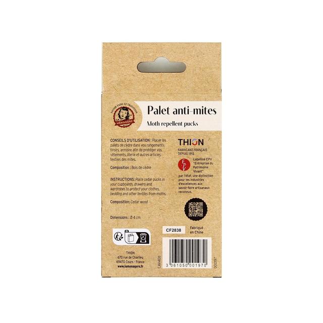 3061050001970 - La Ménagère - Anti-mites palet en cèdre 