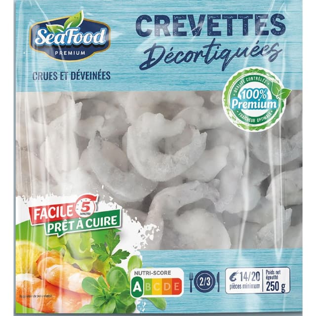 3701102203470 - Seafood - Crevettes décortiquées crues et déveinées