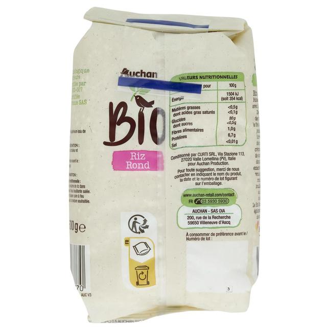 3596710463770 - Auchan BIO - Riz Rond Blanc Bio pour dessert