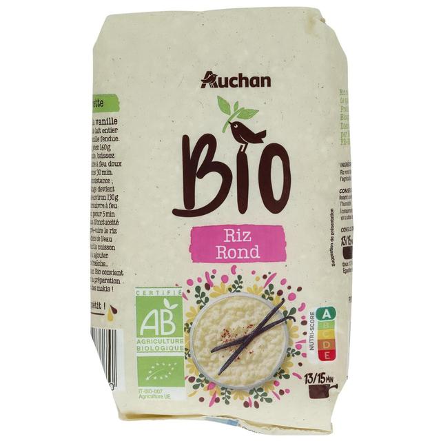 3596710463770 - Auchan BIO - Riz Rond Blanc Bio pour dessert