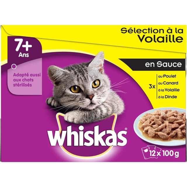 3065890035270 - Whiskas - Sachets fraîcheur en sauce à la volaille pour chat stérilisé  