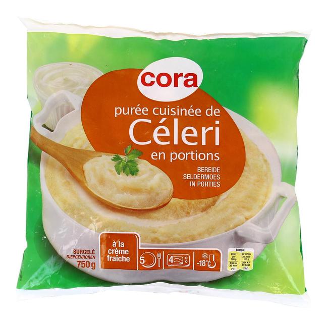 3257980756770 - Cora - Purée cuisinée de céleri à la crème fraîche en portions