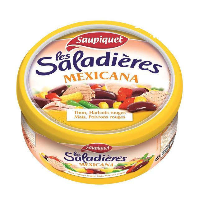 3165950217070 - Saupiquet - Les Saladières - Mexicana - Thon, Haricots Rouges, Maïs, Poivrons Rouges - Salade Snacking