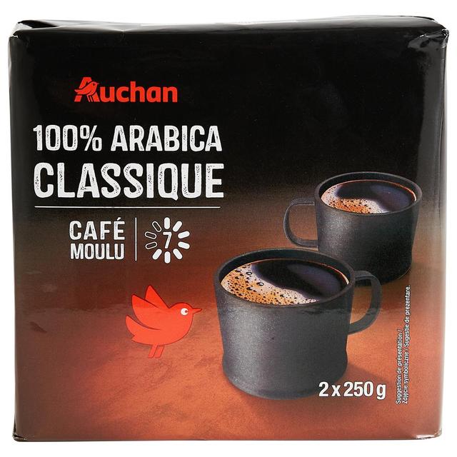 3245678169070 - Auchan - Café moulu classico 100% arabica intensité 7