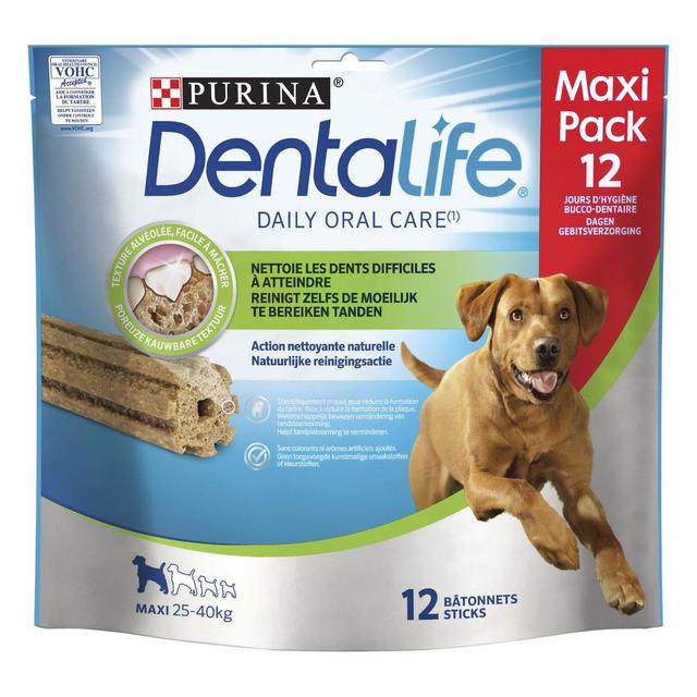 7613035379770 - Purina - Dentalife - Bâtonnets à mâcher Hygiène Bucco Dentaire - Récompense friandise pour chien adulte maxi x12