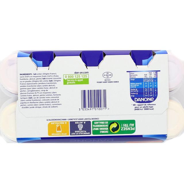 3033491010071 - Danone - Yaourts crémeux aux fruits