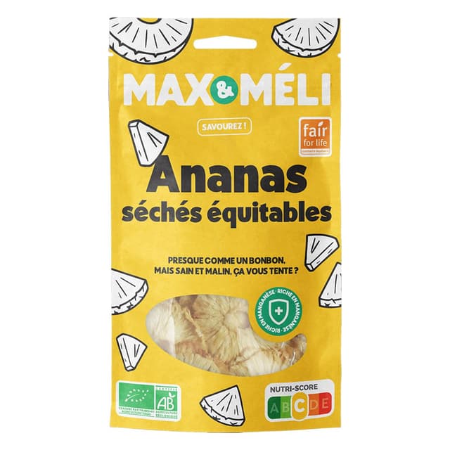 3760074470471 - Max et Méli - Ananas séchés bio et éthicable