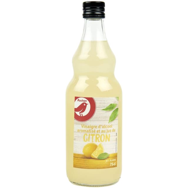 3596710060771 - Auchan - Vinaigre d'alcool aromatisé au jus de citron