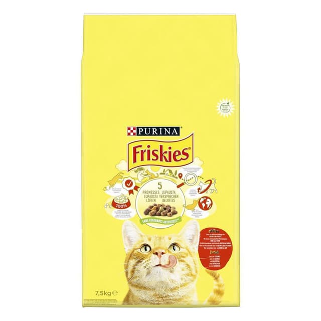 3222270550871 - Purina - Friskies - Croquettes au boeuf, poulet et légumes pour chat