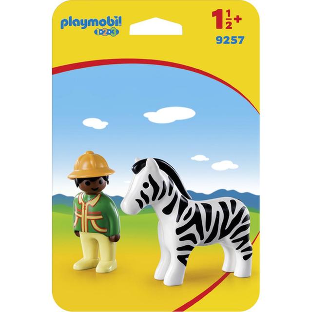 4008789092571 - PLAYMOBIL® 1.2.3 - Soigneur avec zèbre
