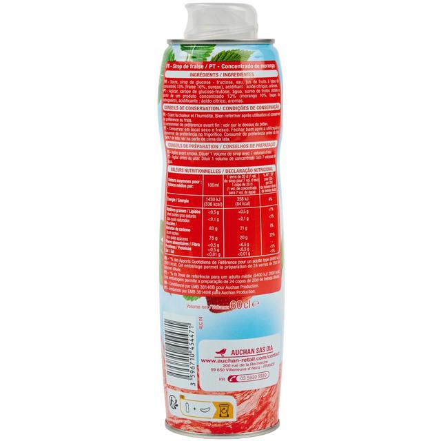 3596710548248 - Auchan - Sirop de fraise