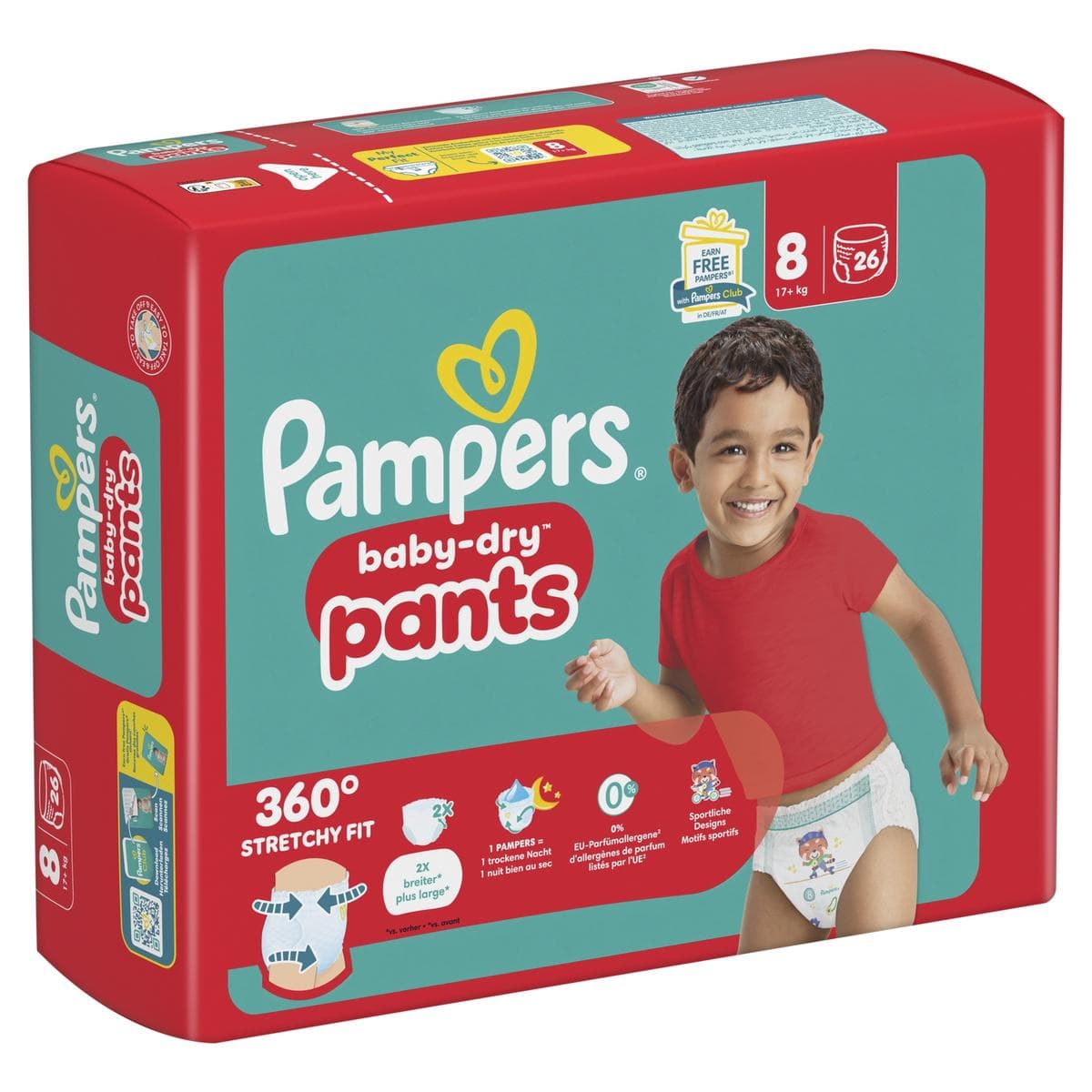 Pampers Babydry Pants Couches Culottes Bébés Baby-Dry Pants 17+kg T8