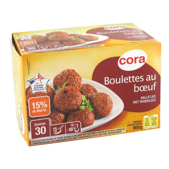 3257981677371 - Cora - 30 Boulettes au boeuf 15% MG