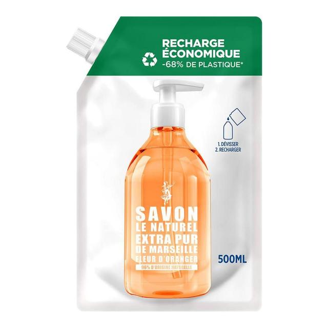 3600551178271 - Savon Le Naturel - Savon liquide mains extra pur de Marseille fleur d'oranger recharge