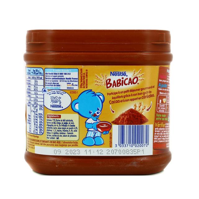 3033710020072 - Nestlé Babicao - Céréales instantanées au Cacao, Dès 10 mois